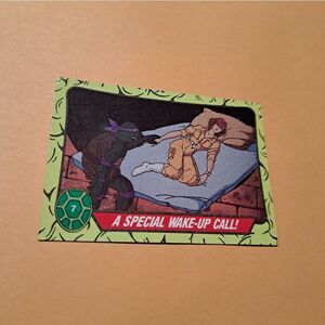 1989 Topps TMNT Special Wakeup Call Trading Card 7 Teenage Mutant Ninja Turtles